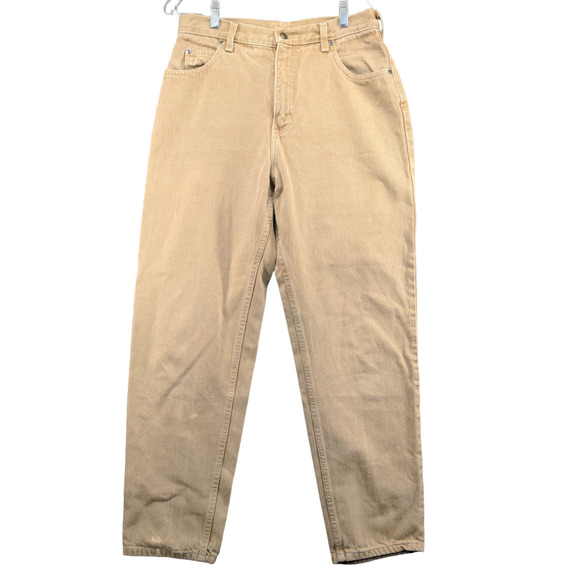 Lands End Direct Merchants Womens Jeans Tan Size 10 5 Pocket Belt Loops - Picture 1 of 12